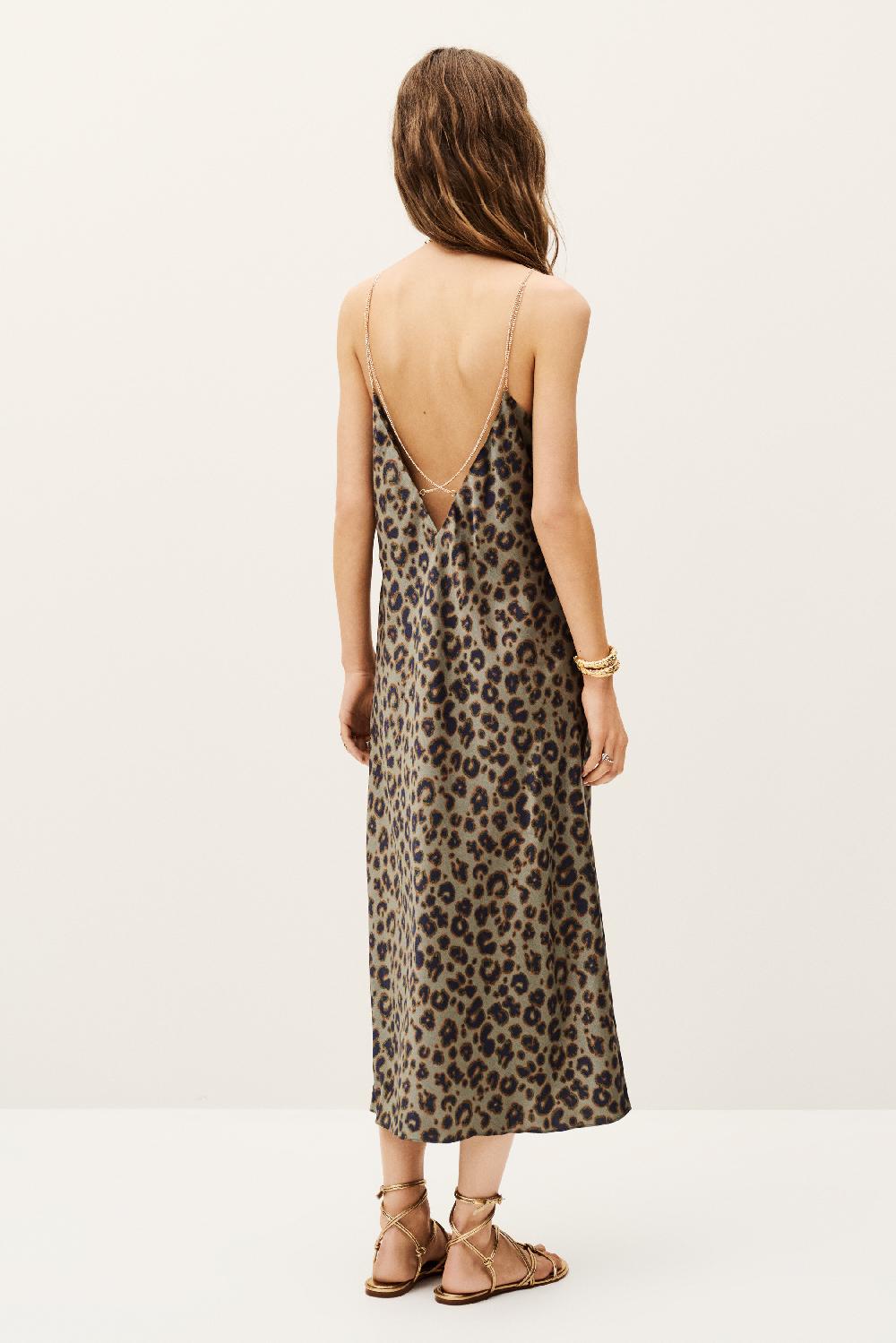 Ba&sh Robe Midi Biara Kaki