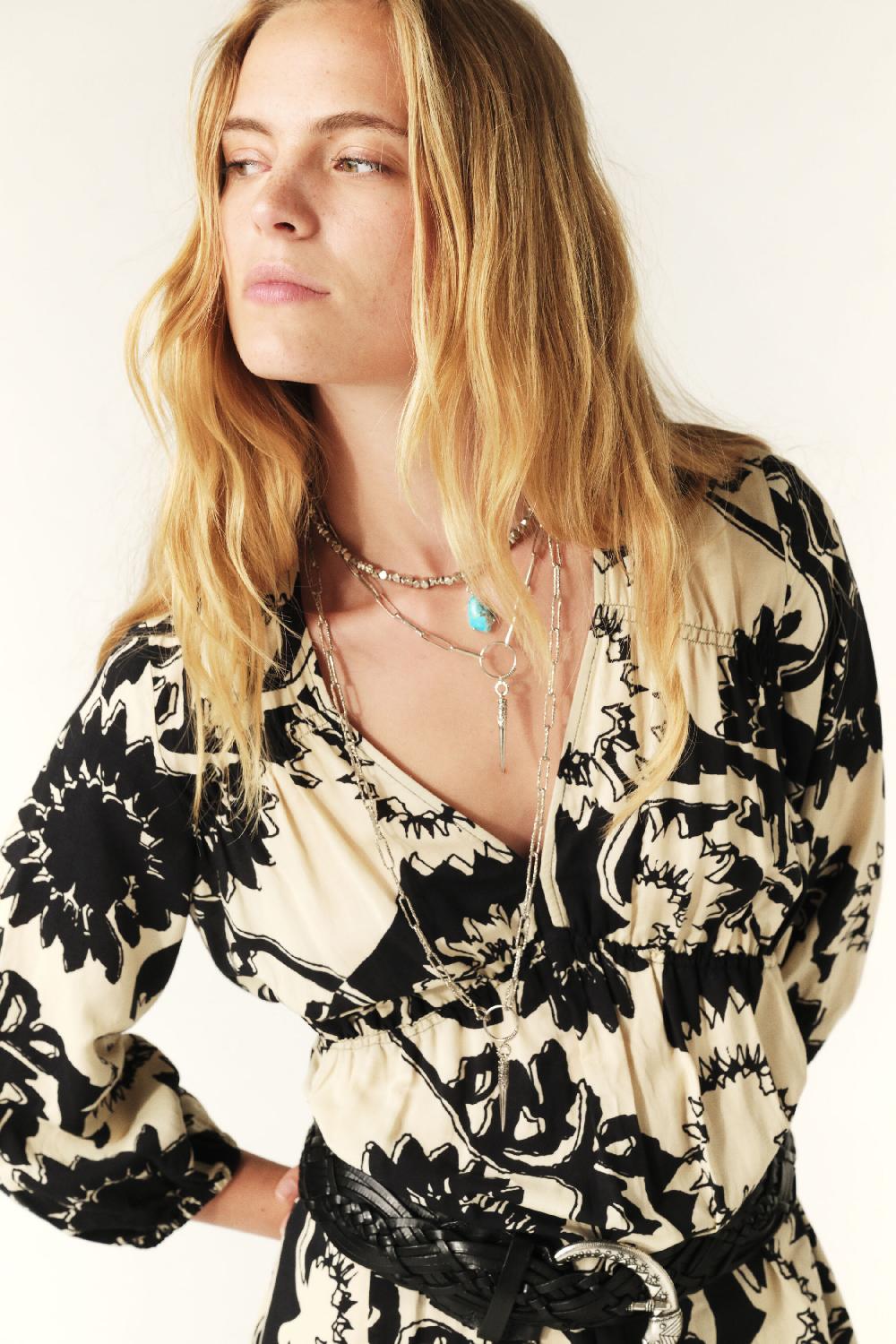 Ba&sh Robe Midi Ferae Noir