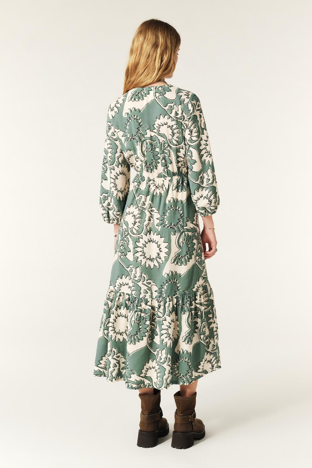 Ba&sh Robe Midi Ferae Vert