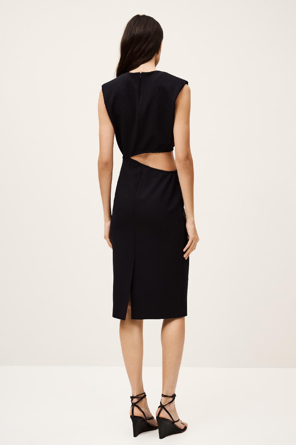 Ba&sh Robe Midi Iris Bleu Nuit