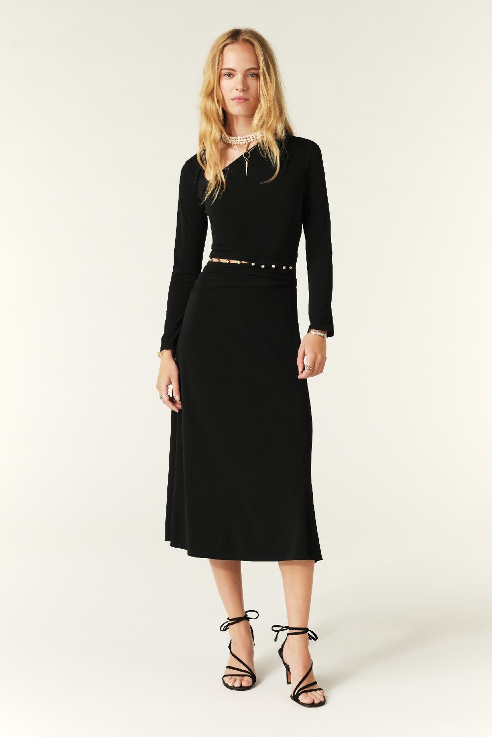 ba&sh Robe Midi Joyce Noir
