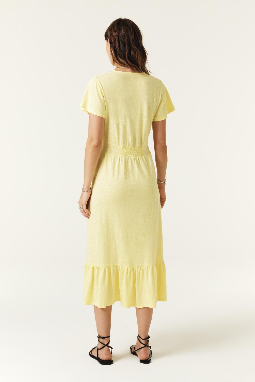 Ba&sh Robe Midi Valma Jaune