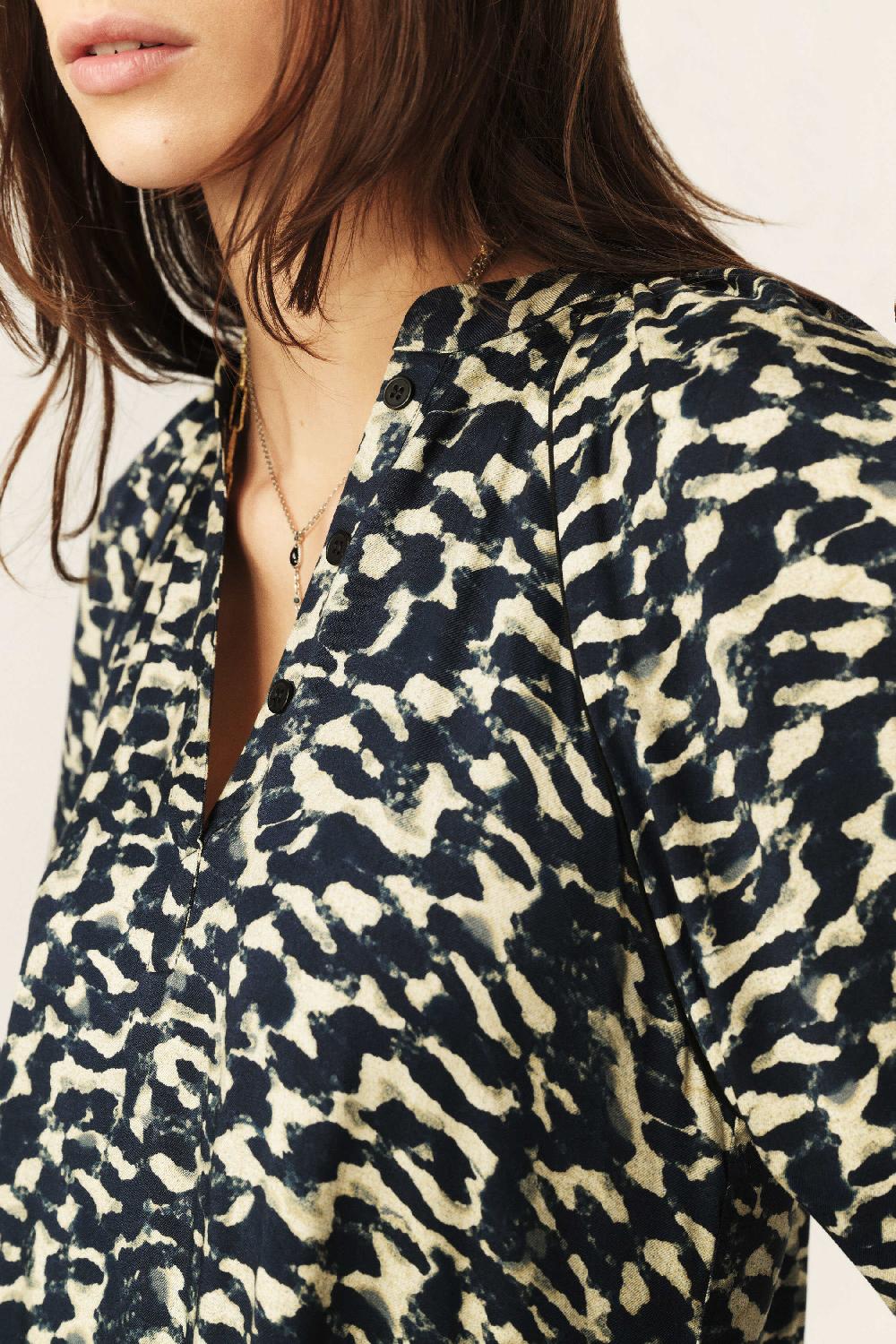 Ba&sh Robe Mini Aisha Bleu Nuit