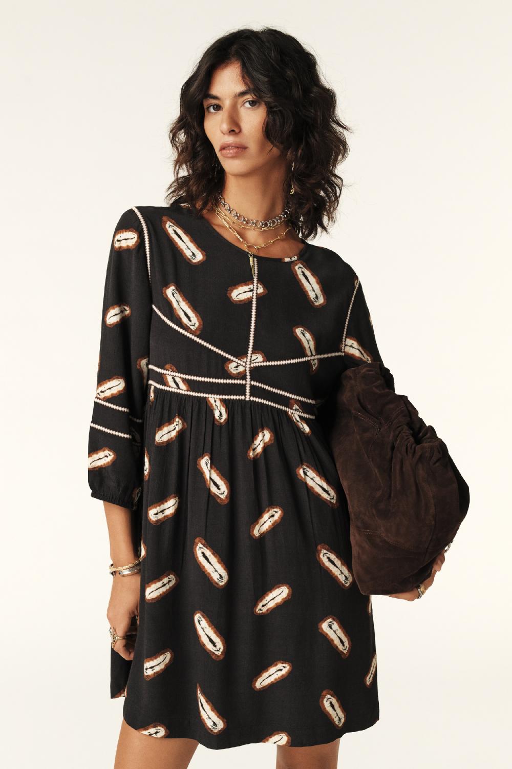 Ba&sh Robe Mini BohèMe Crispy Noir