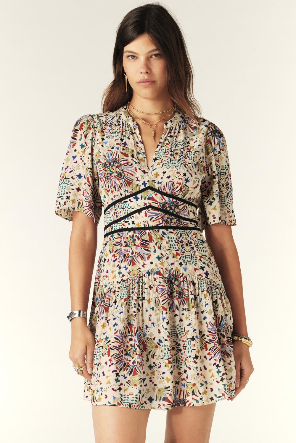 Ba&sh Robe Mini Fidji Beige