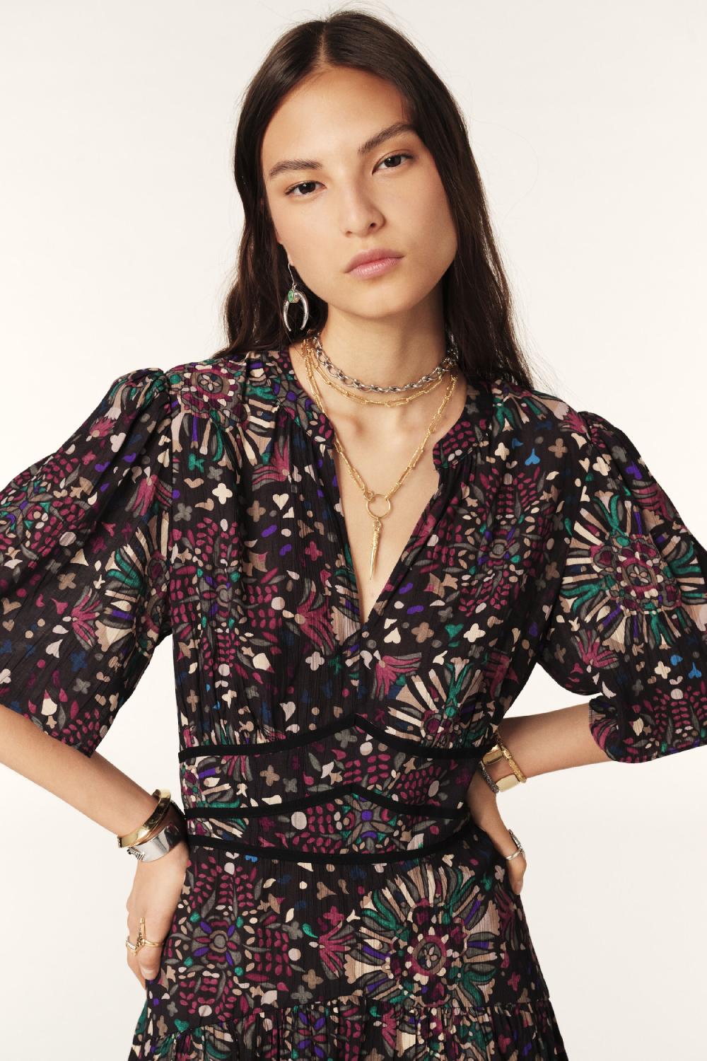 Ba&sh Robe Mini Fidji Gris