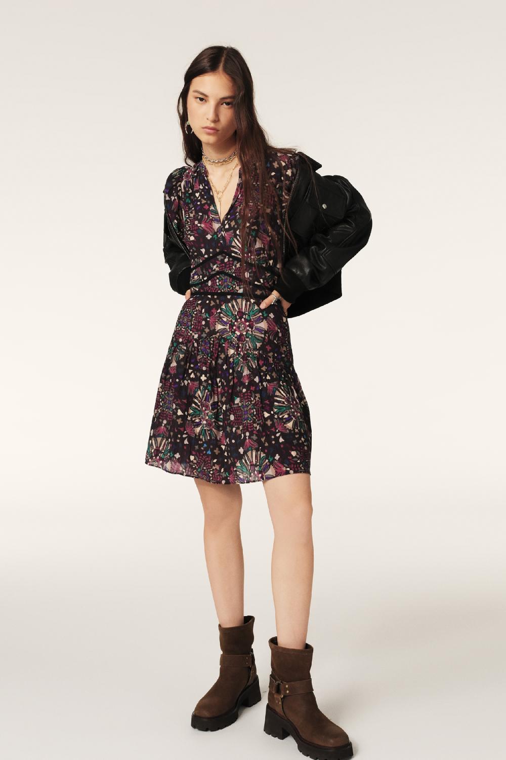 ba&sh Robe Mini Fidji Gris