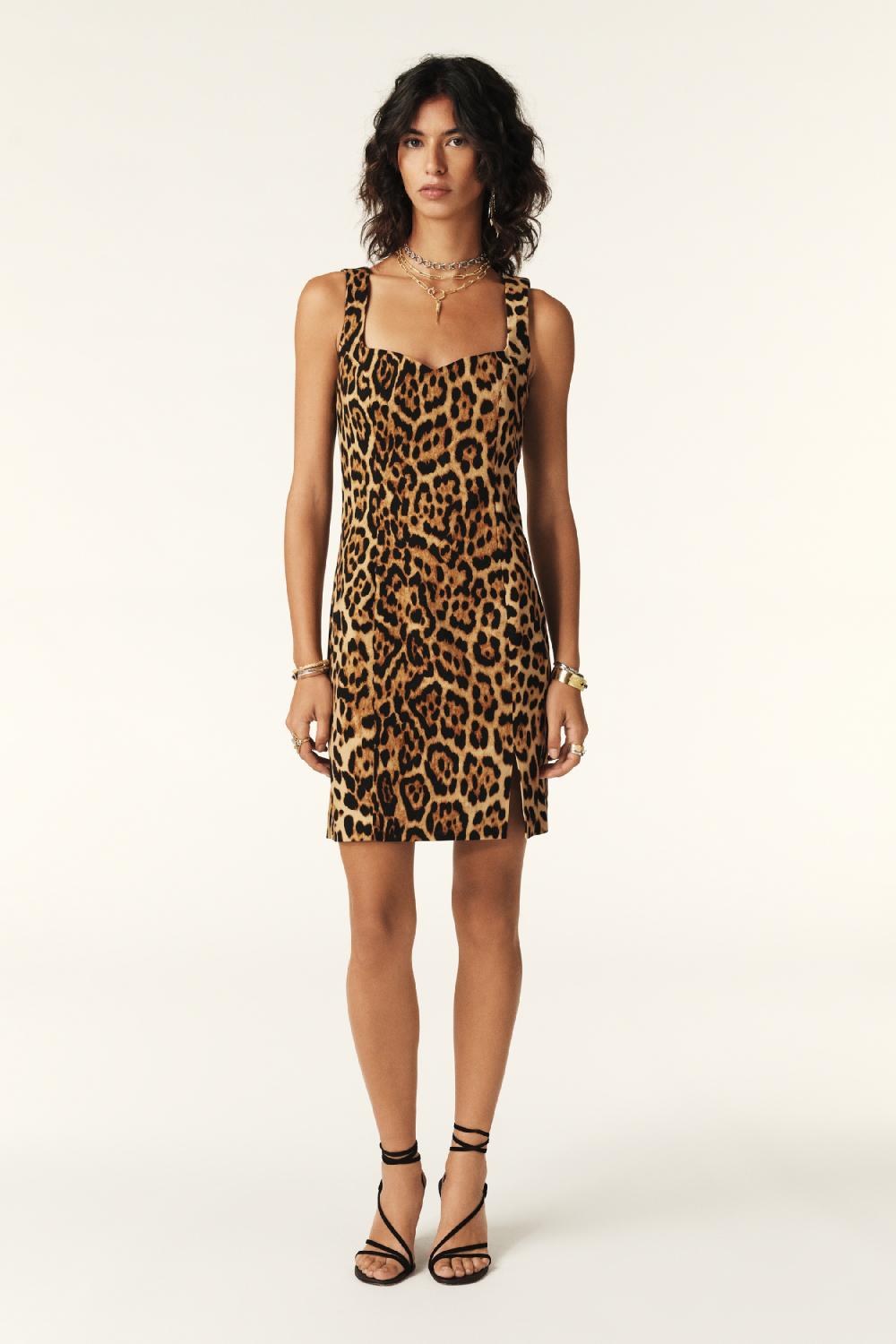 Ba&sh Robe Mini ImpriméE Ceven Beige