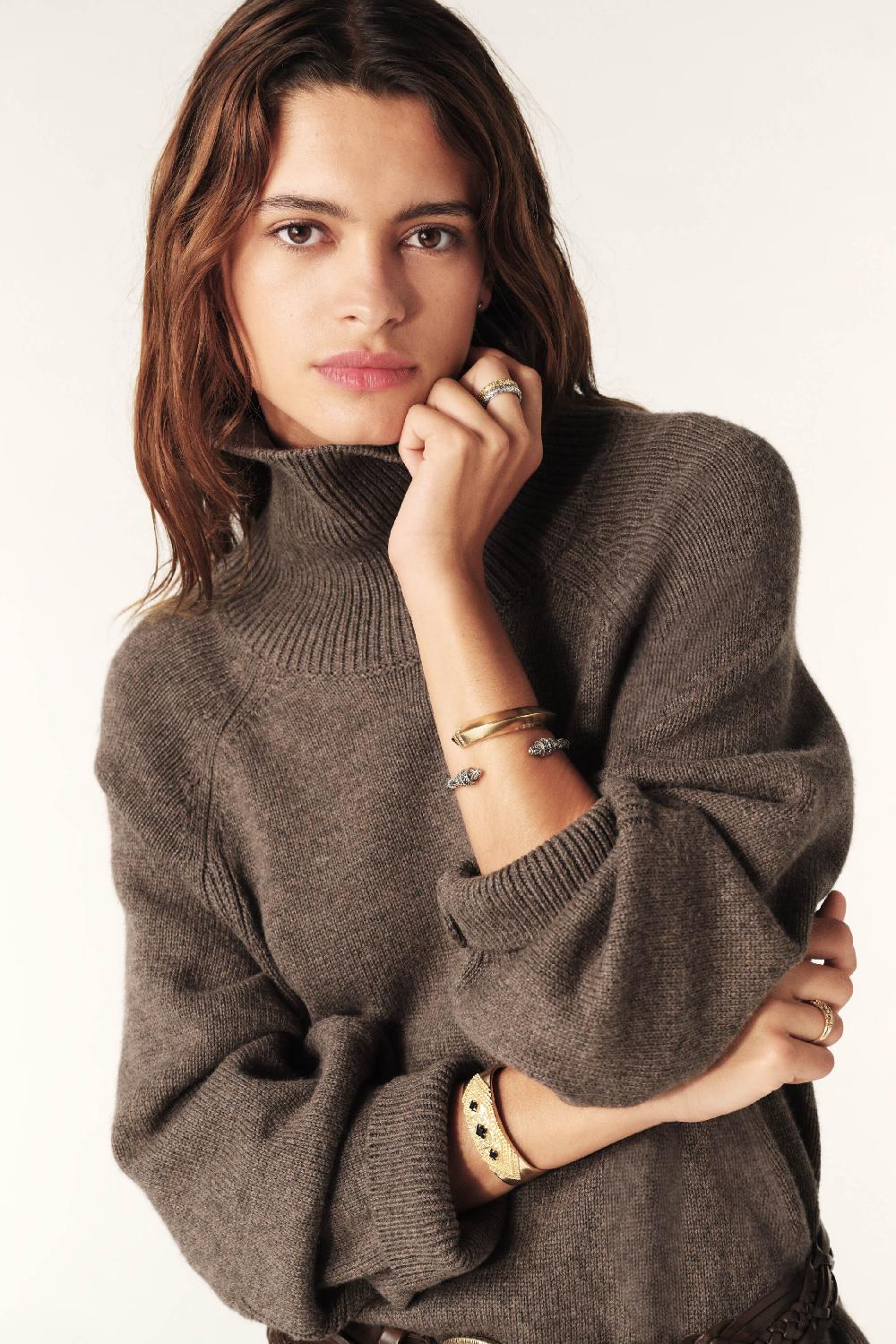 Ba&sh Robe Mini Jersey Medee Chocolat