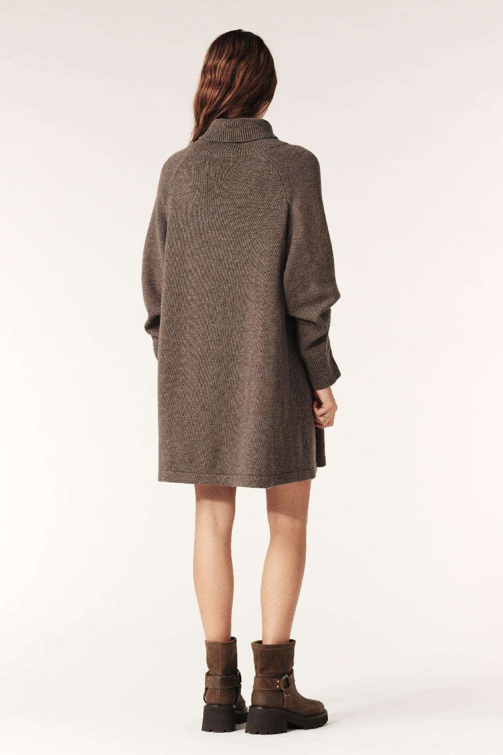 Ba&sh Robe Mini Jersey Medee Chocolat