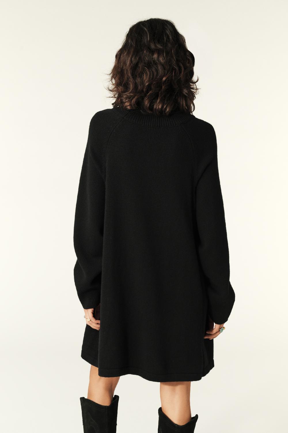 Ba&sh Robe Mini Jersey Medee Noir