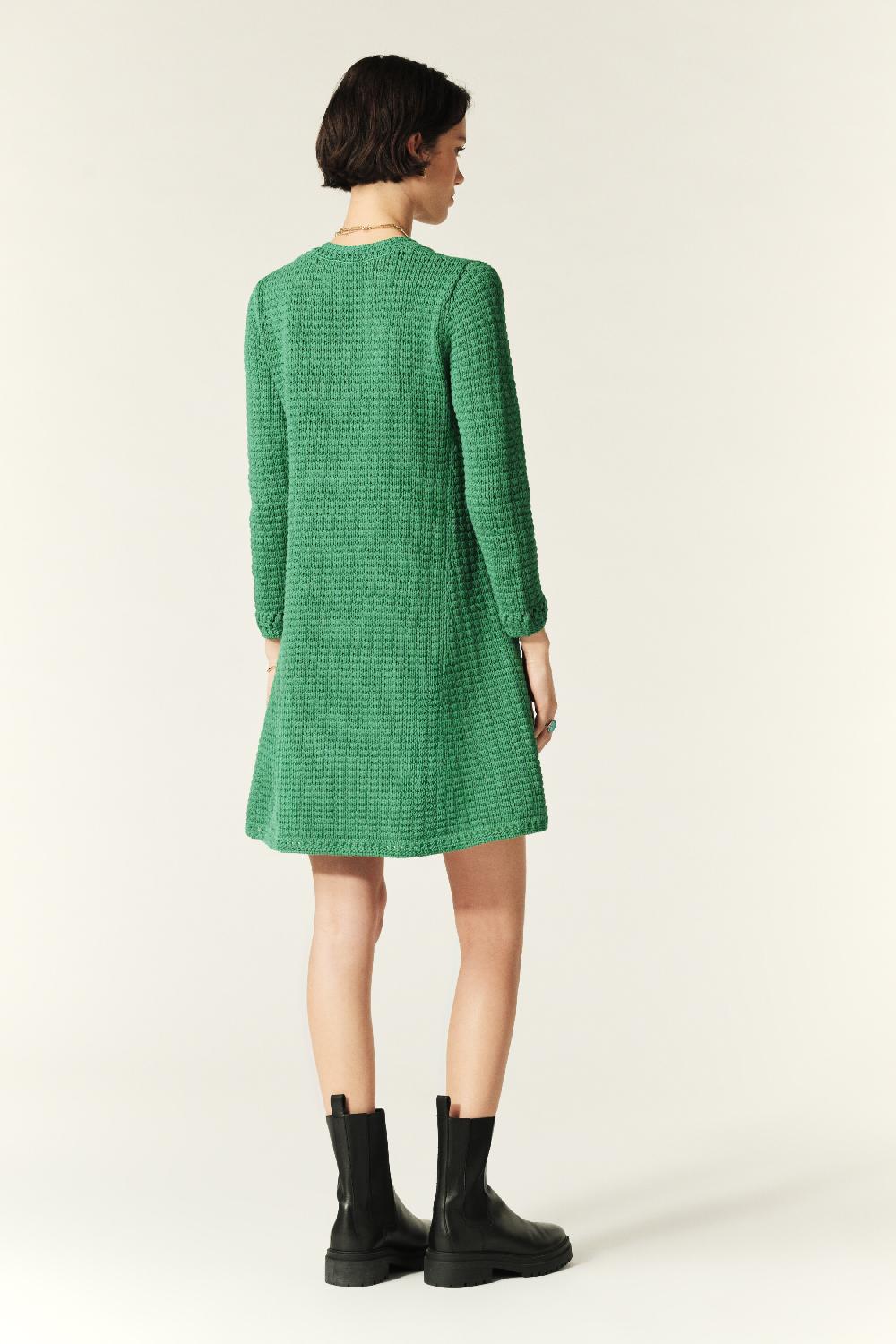 Ba&sh Robe Mini Maille Gysele Vert