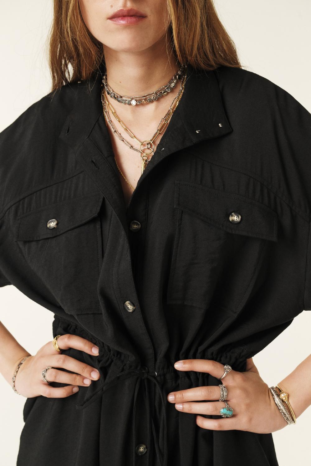 Ba&sh Robe Oversize Bowo Noir