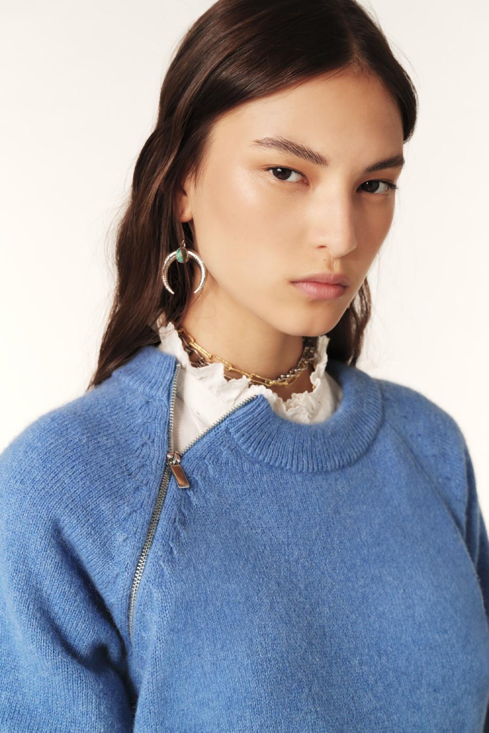 Ba&sh Robe Oversize Dalede Bleu