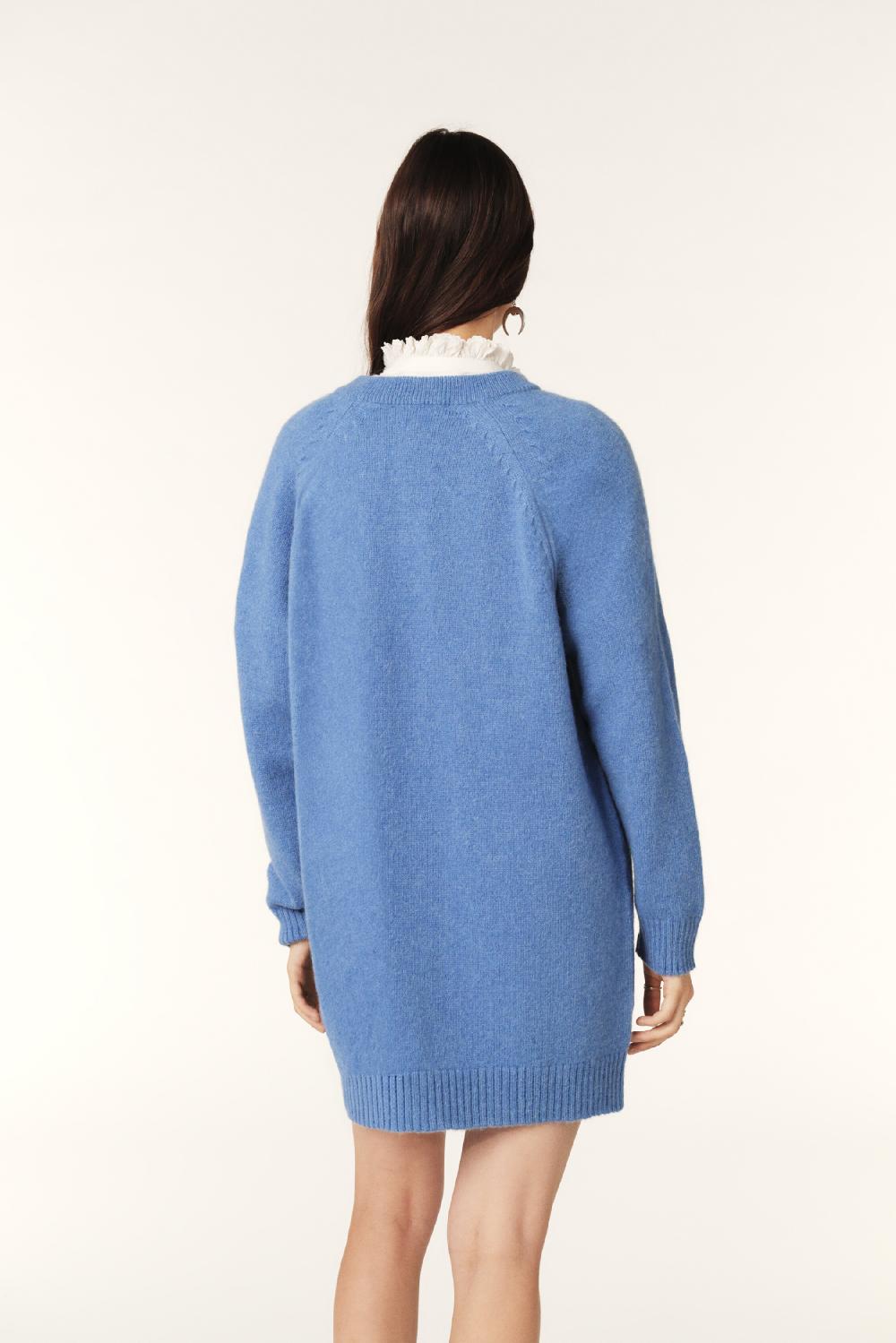 Ba&sh Robe Oversize Dalede Bleu