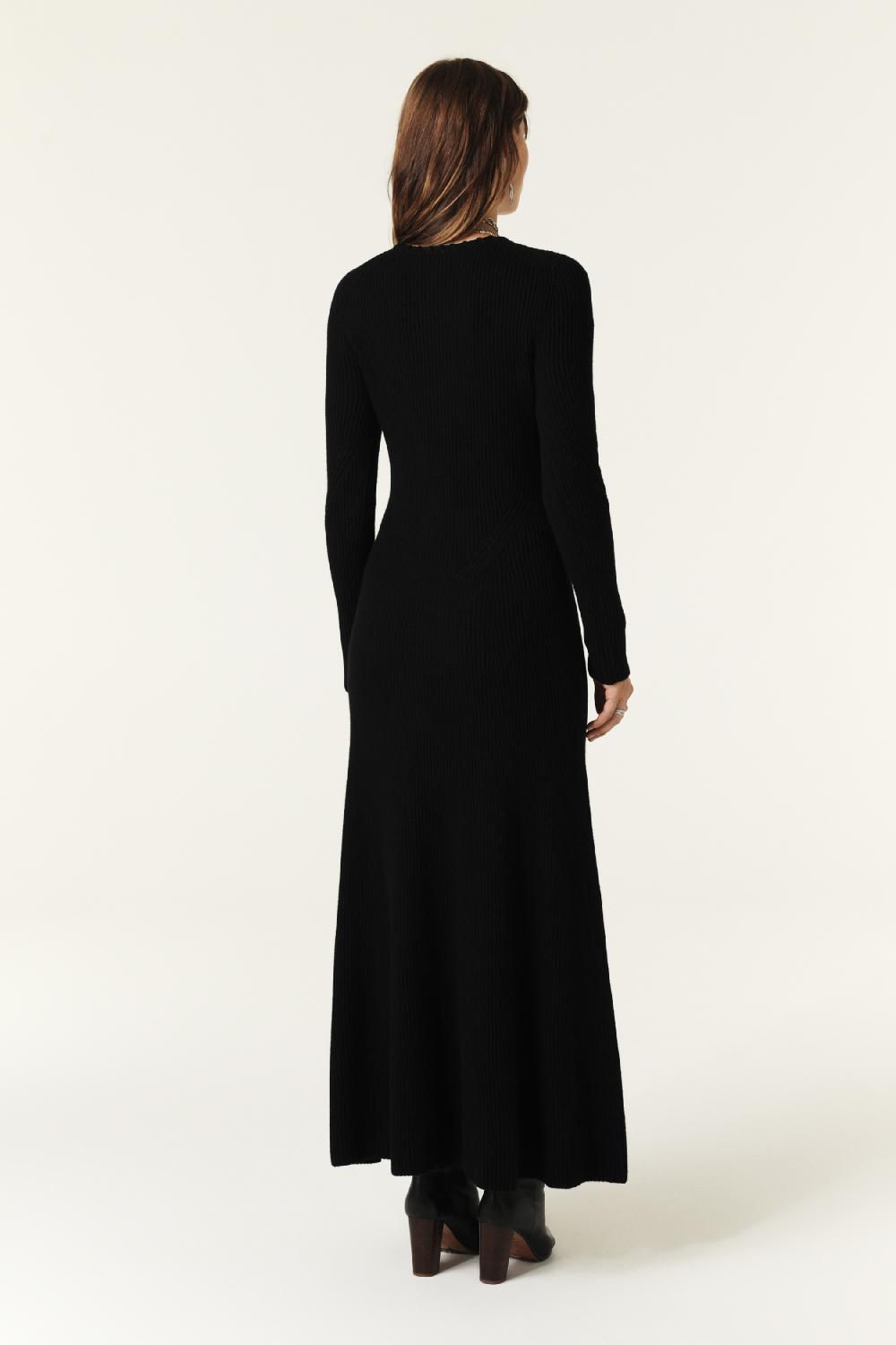 Ba&sh Robe Pull Midi Petronia Noir