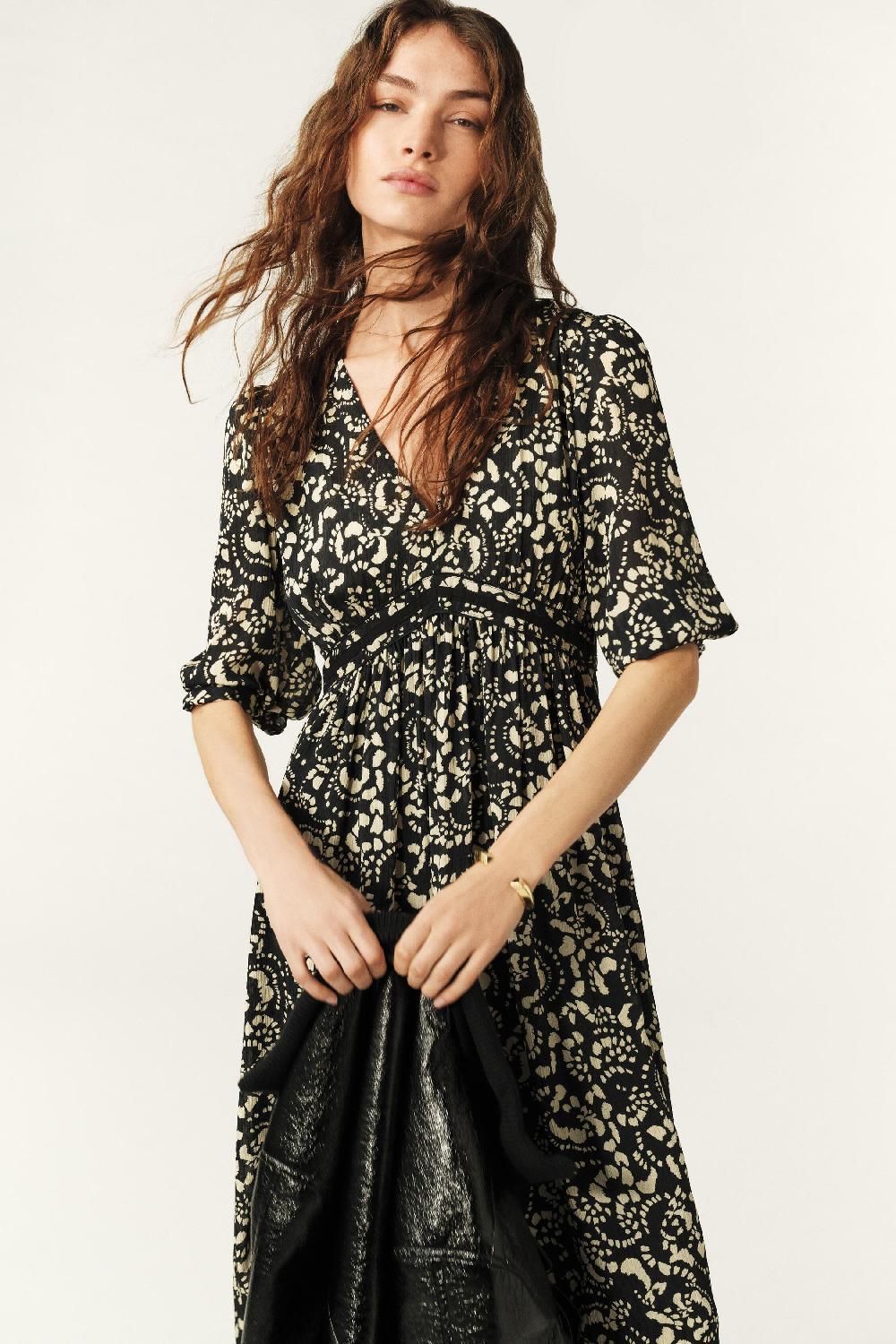 Ba&sh Robe Taille Empire Erry Noir