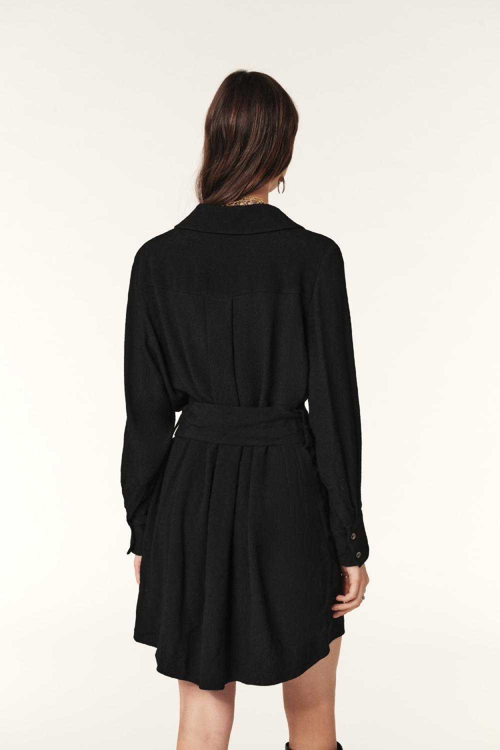 Ba&sh Robe Tunique CeinturéE Ulae Noir