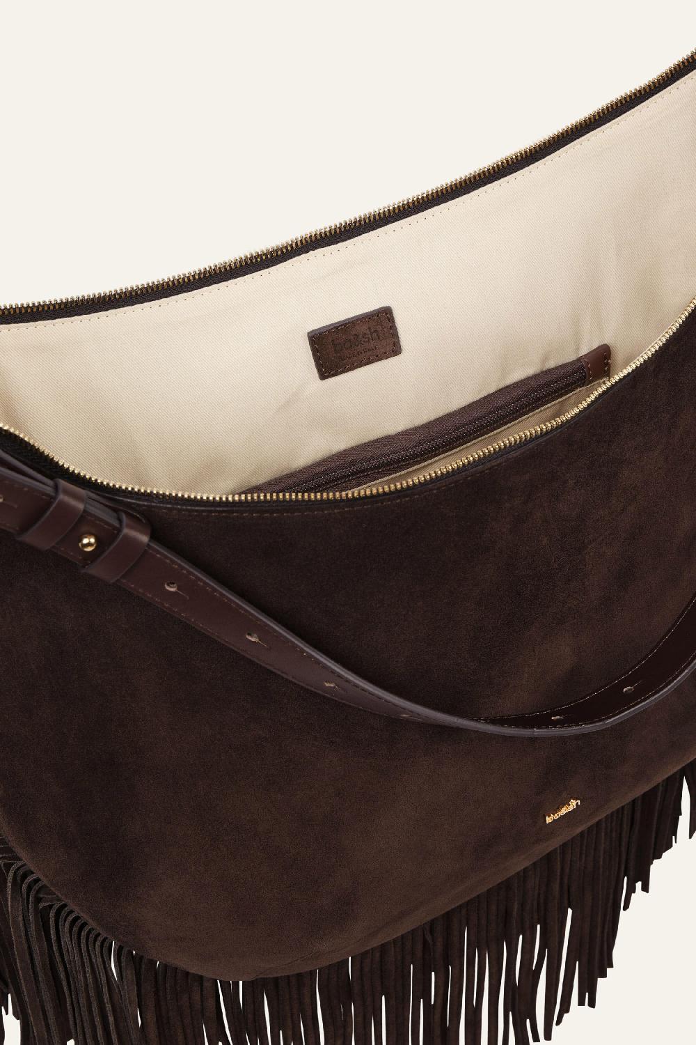 Ba&sh Sac à Franges Swing Chocolat