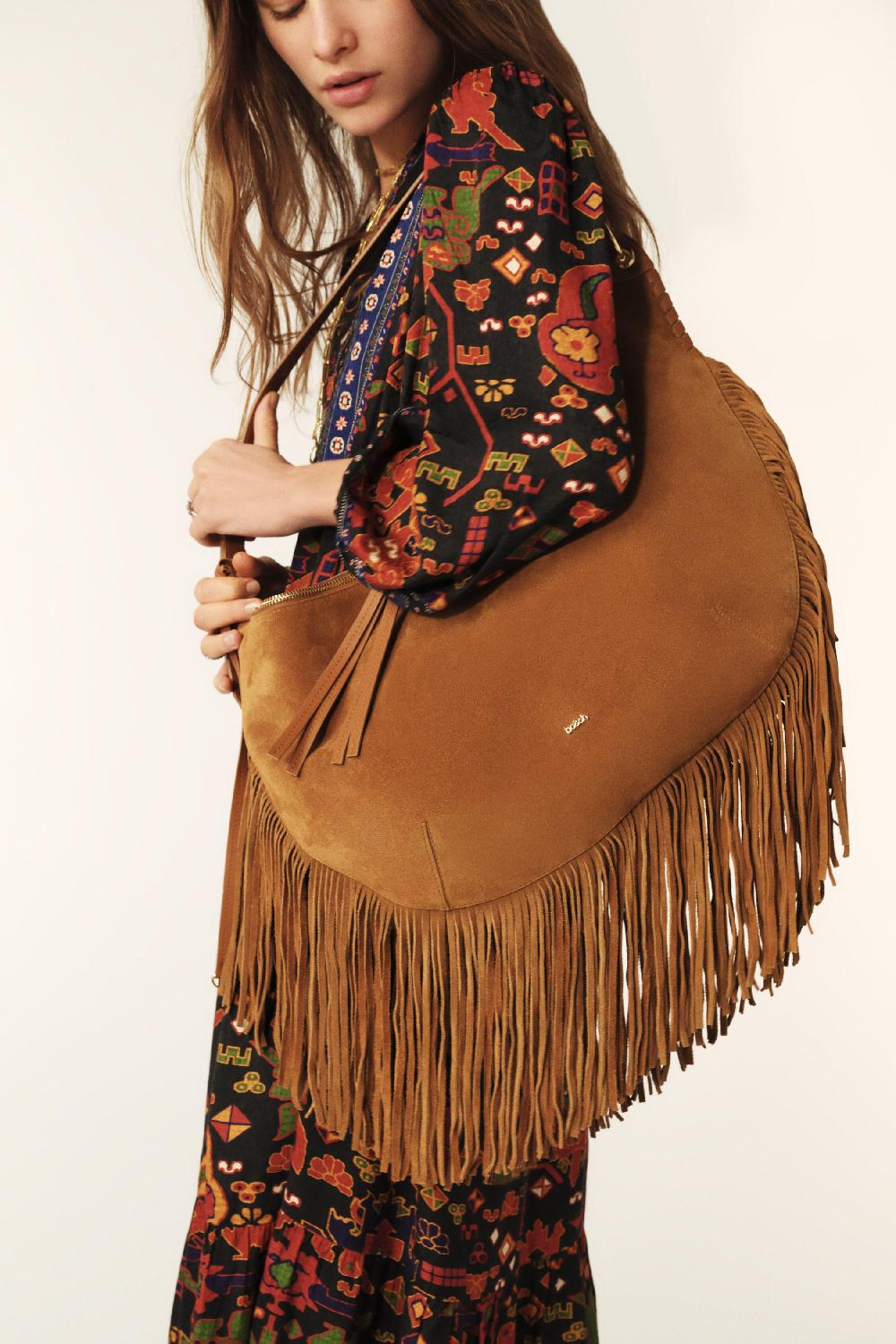 Ba&sh Sac à Franges Swing Marron