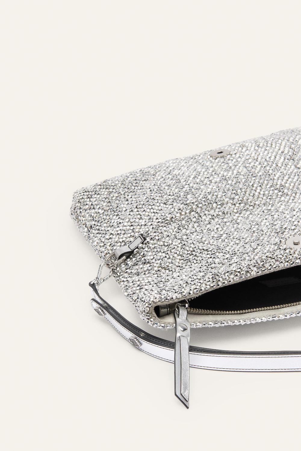 Ba&sh Sac Avec Perles Zoe Gris
