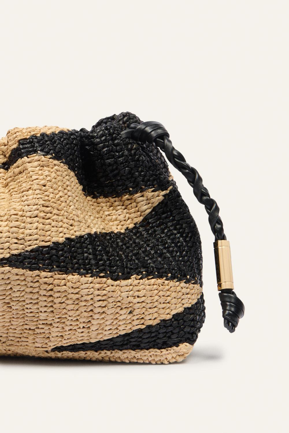 Ba&sh Sac En Raphia June Noir