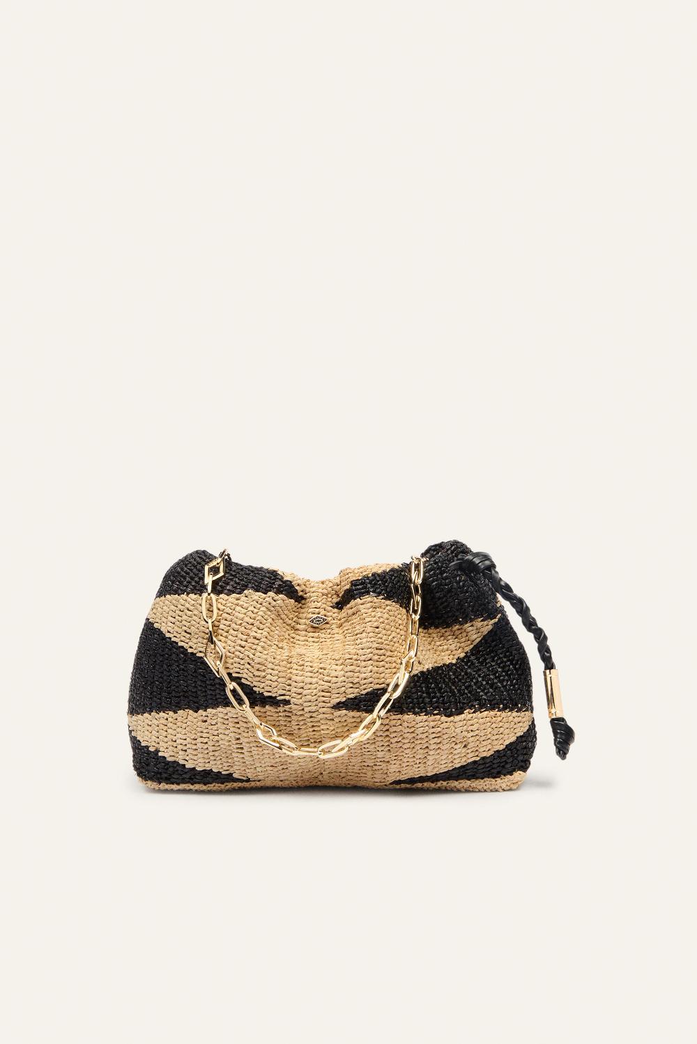 ba&sh Sac En Raphia June Noir