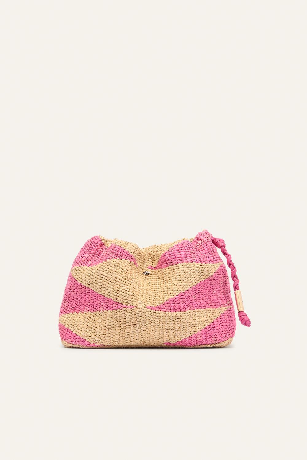 Ba&sh Sac En Raphia June Rose