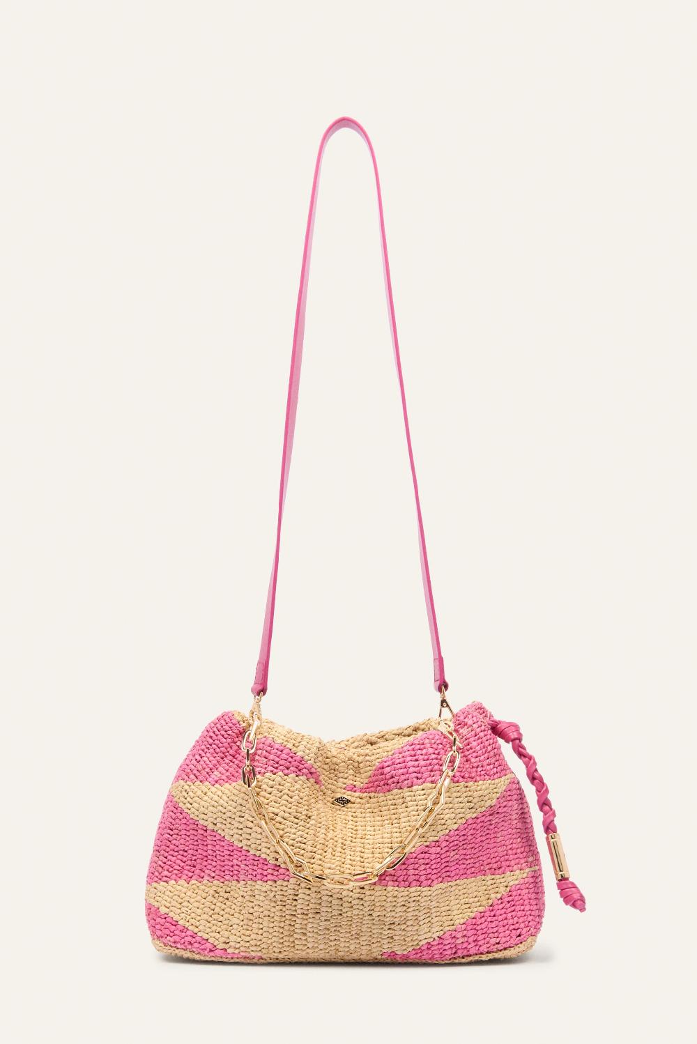Ba&sh Sac En Raphia June Rose