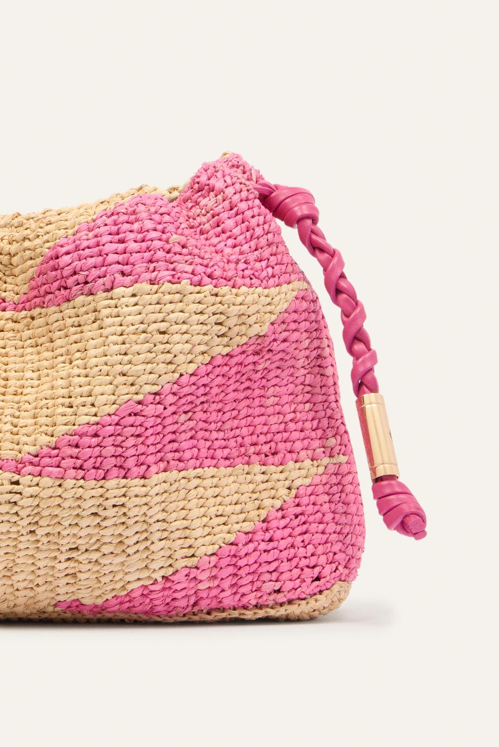 Ba&sh Sac En Raphia June Rose