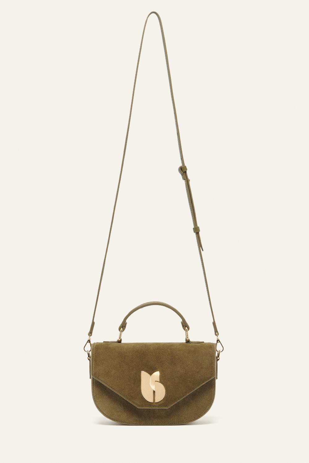 Ba&sh Sac En Suede Sign Kaki