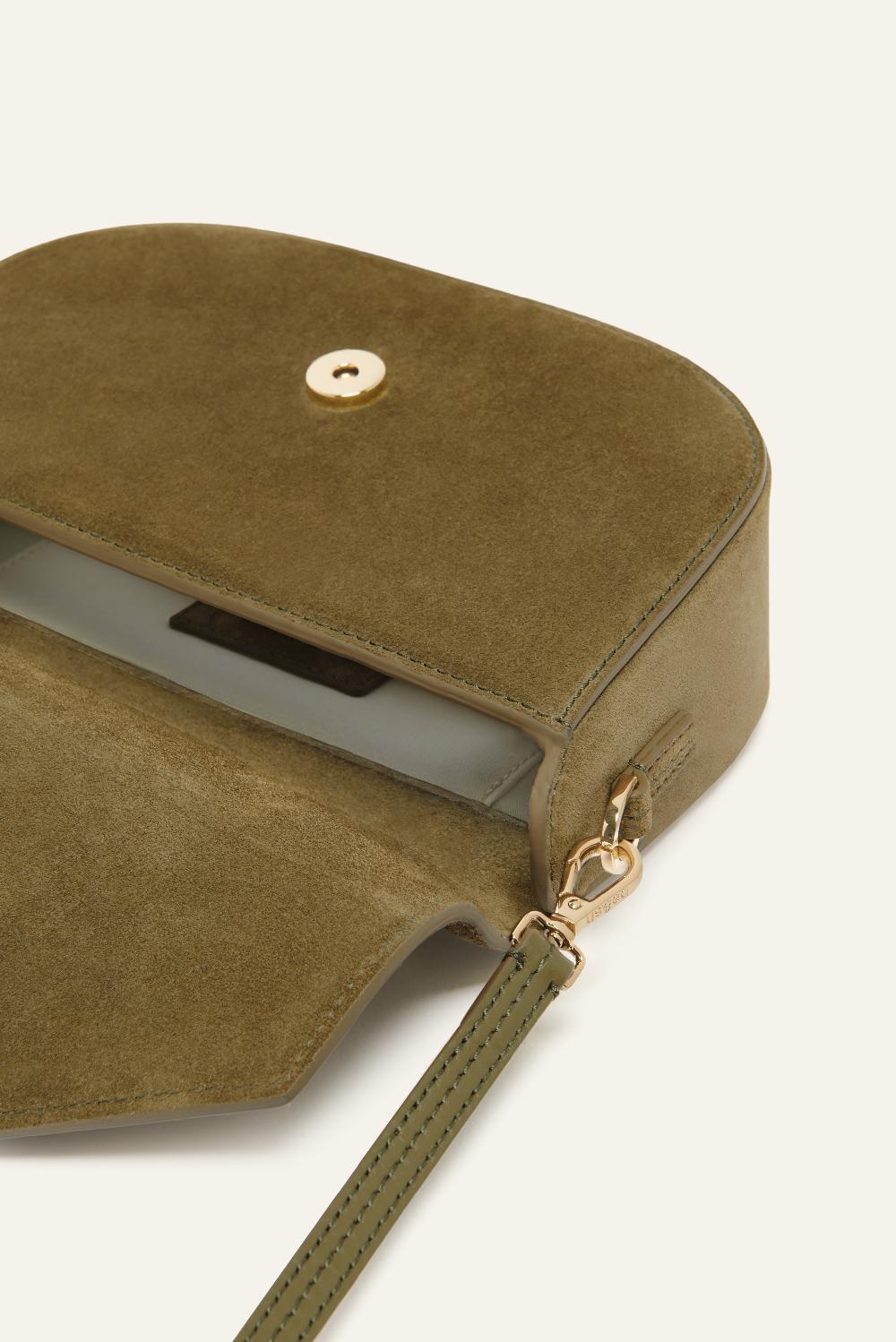 Ba&sh Sac En Suede Sign Kaki