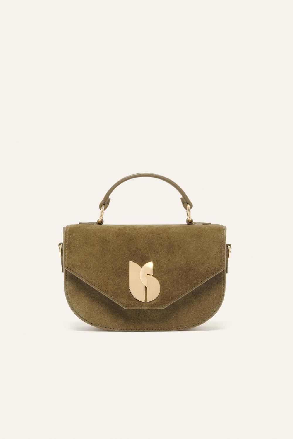 ba&sh Sac En Suede Sign Kaki