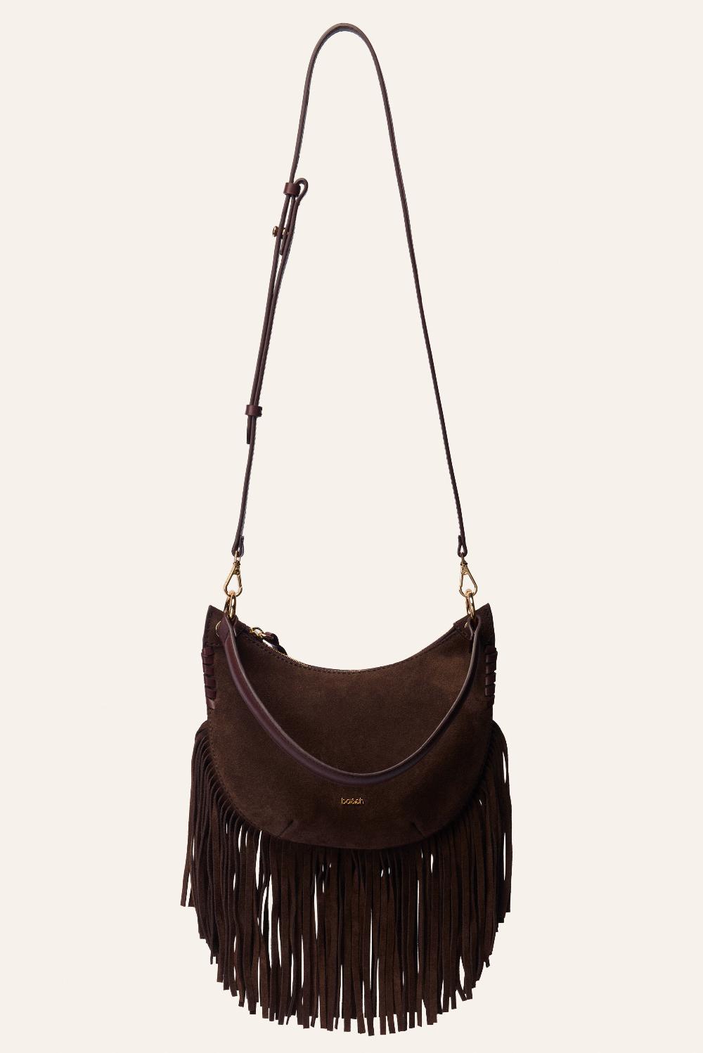 Ba&sh Sac Franges Swing Chocolat