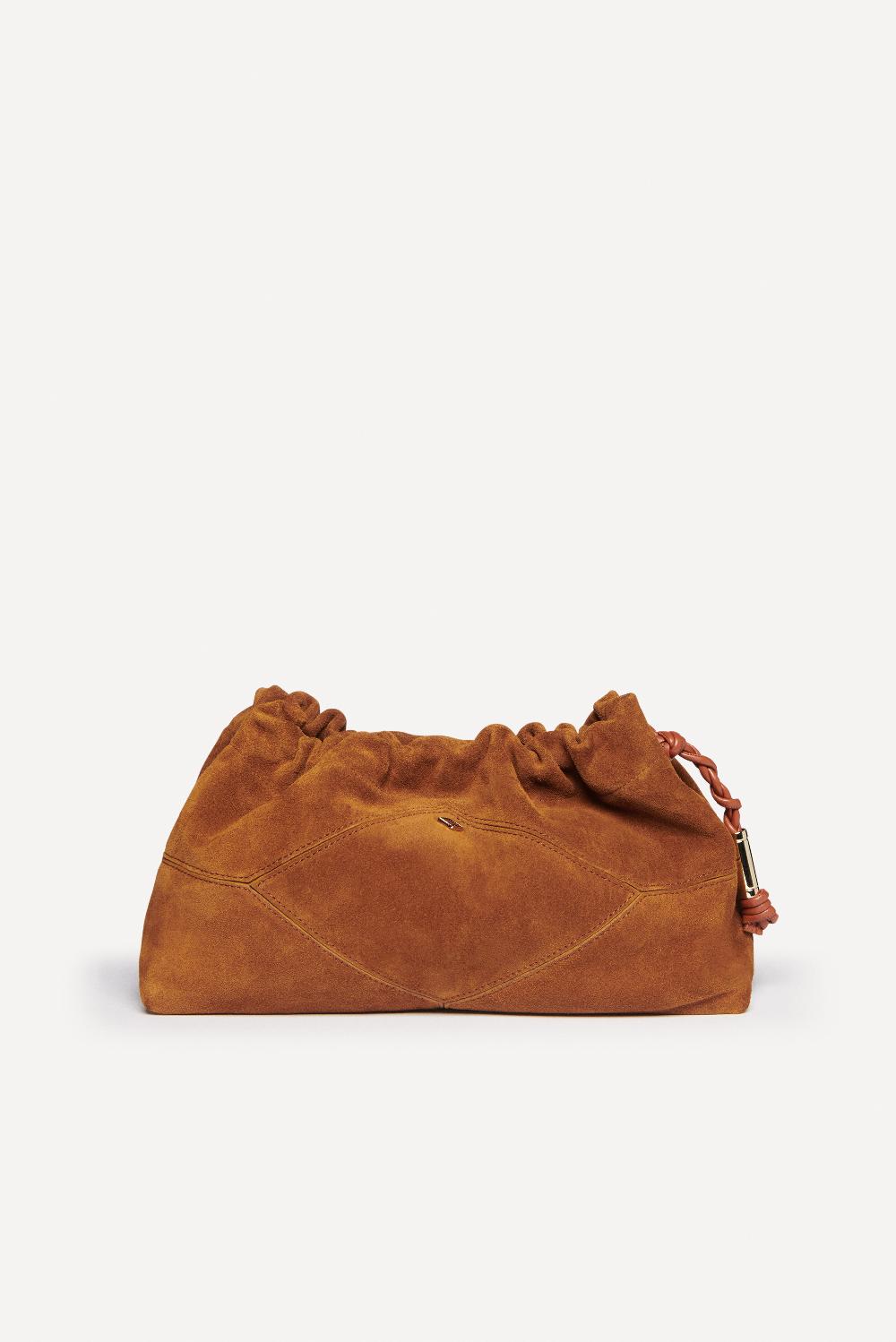 Ba&sh Sac June En Suede June Marron