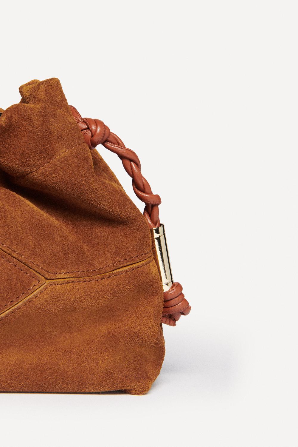 Ba&sh Sac June En Suede June Marron