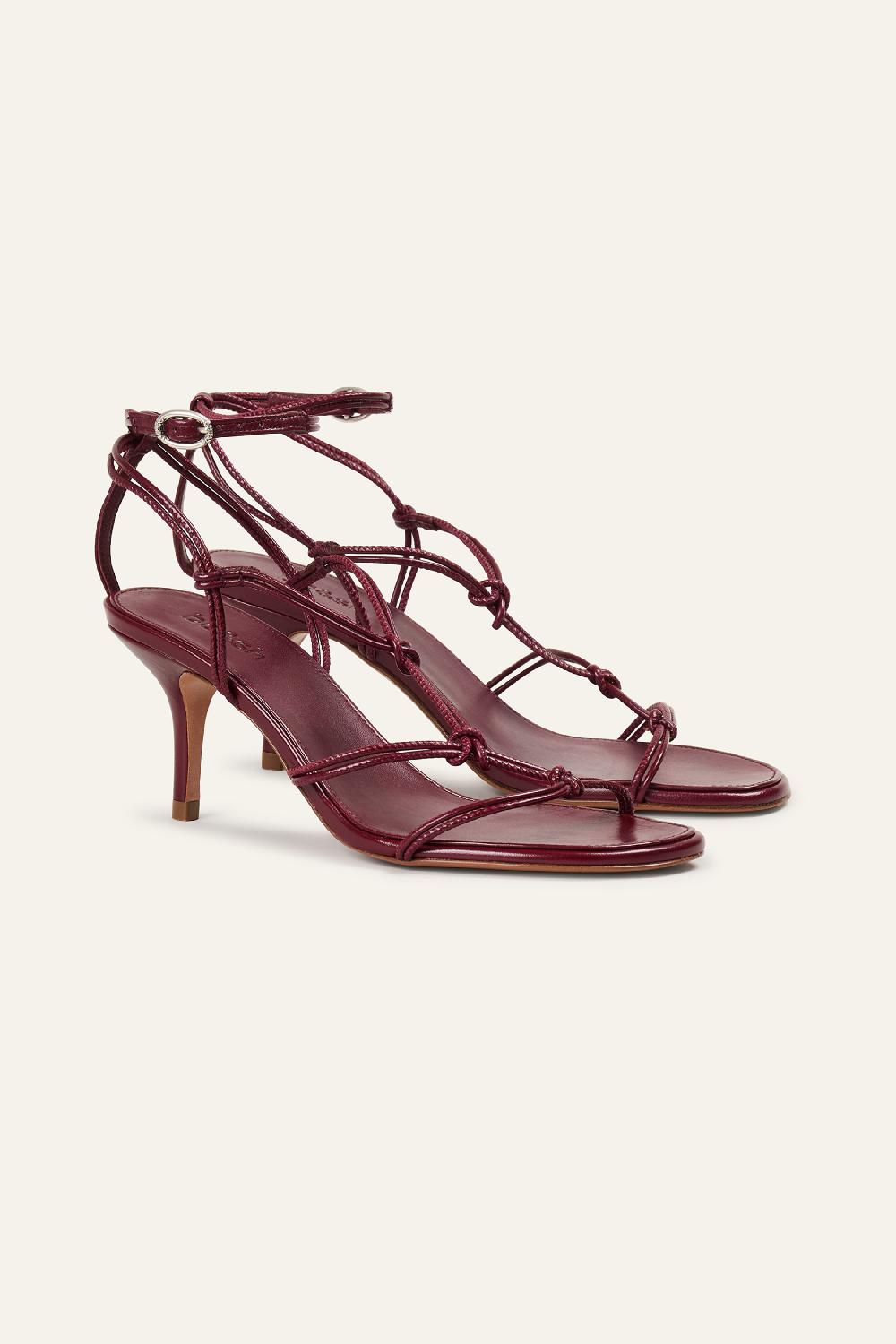 Ba&sh Sandales à Talon Ciloo Rouge