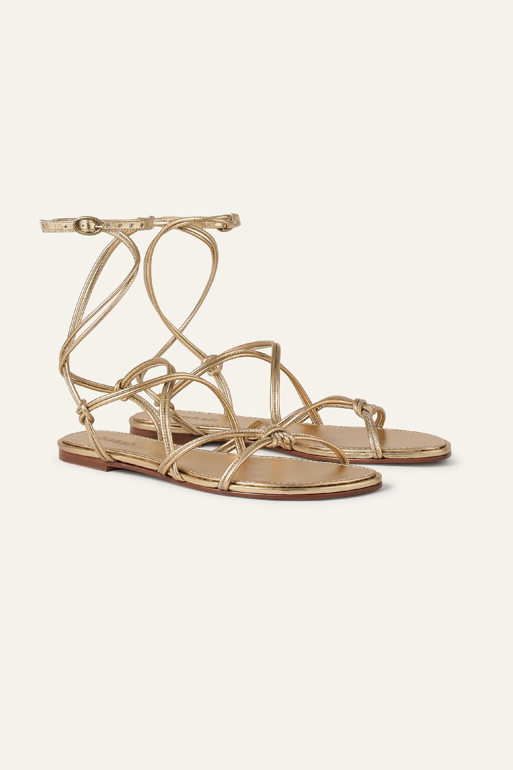 Ba&sh Sandales Ouvertes Brides Cegane Dore