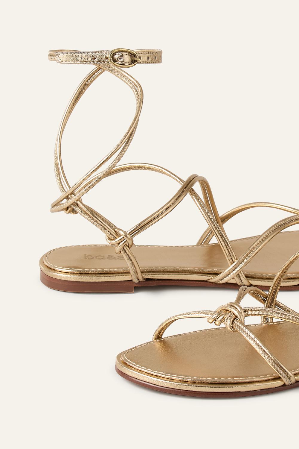 Ba&sh Sandales Ouvertes Brides Cegane Dore