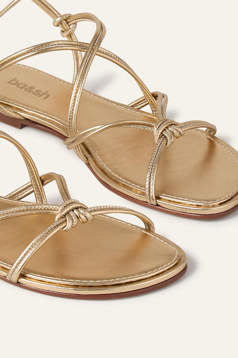 Ba&sh Sandales Ouvertes Brides Cegane Dore