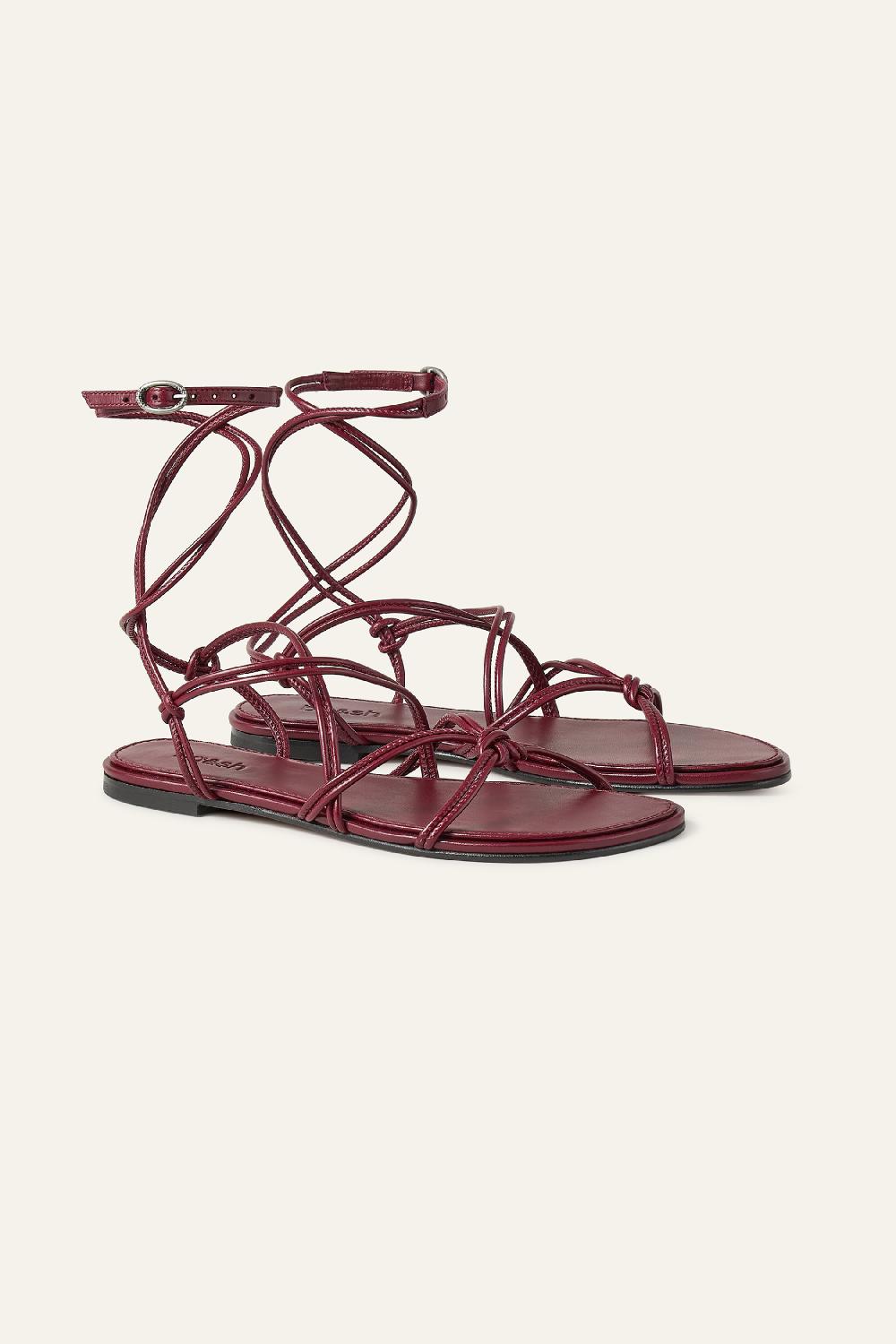 Ba&sh Sandales Ouvertes Brides Cegane Rouge