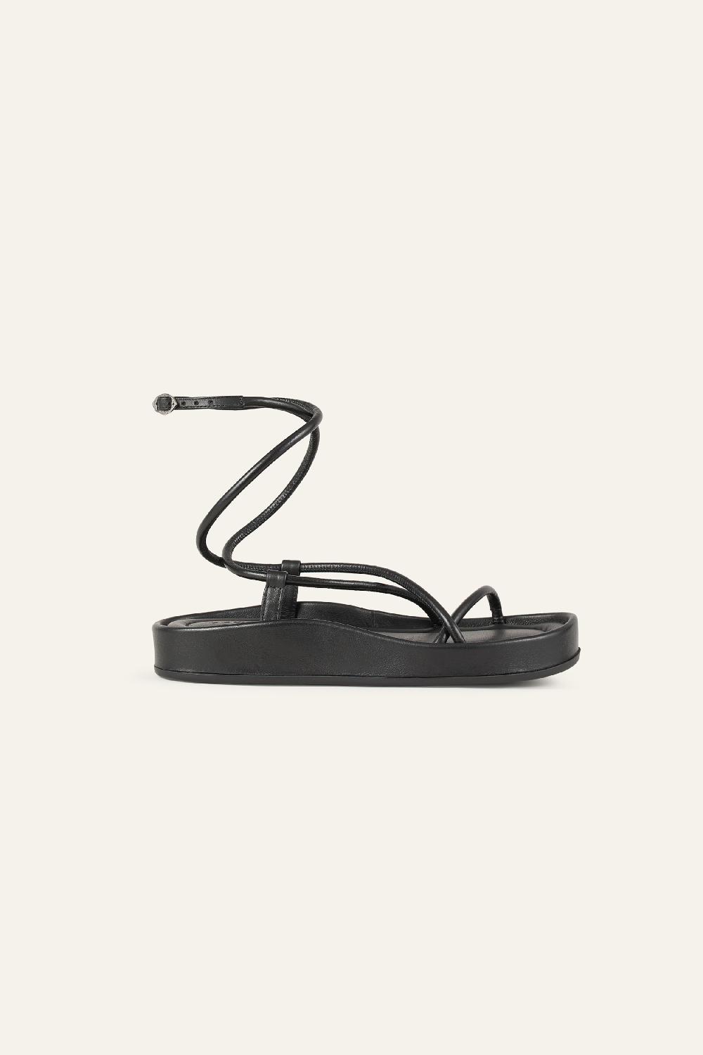 ba&sh Sandales Plates Cesaria Noir