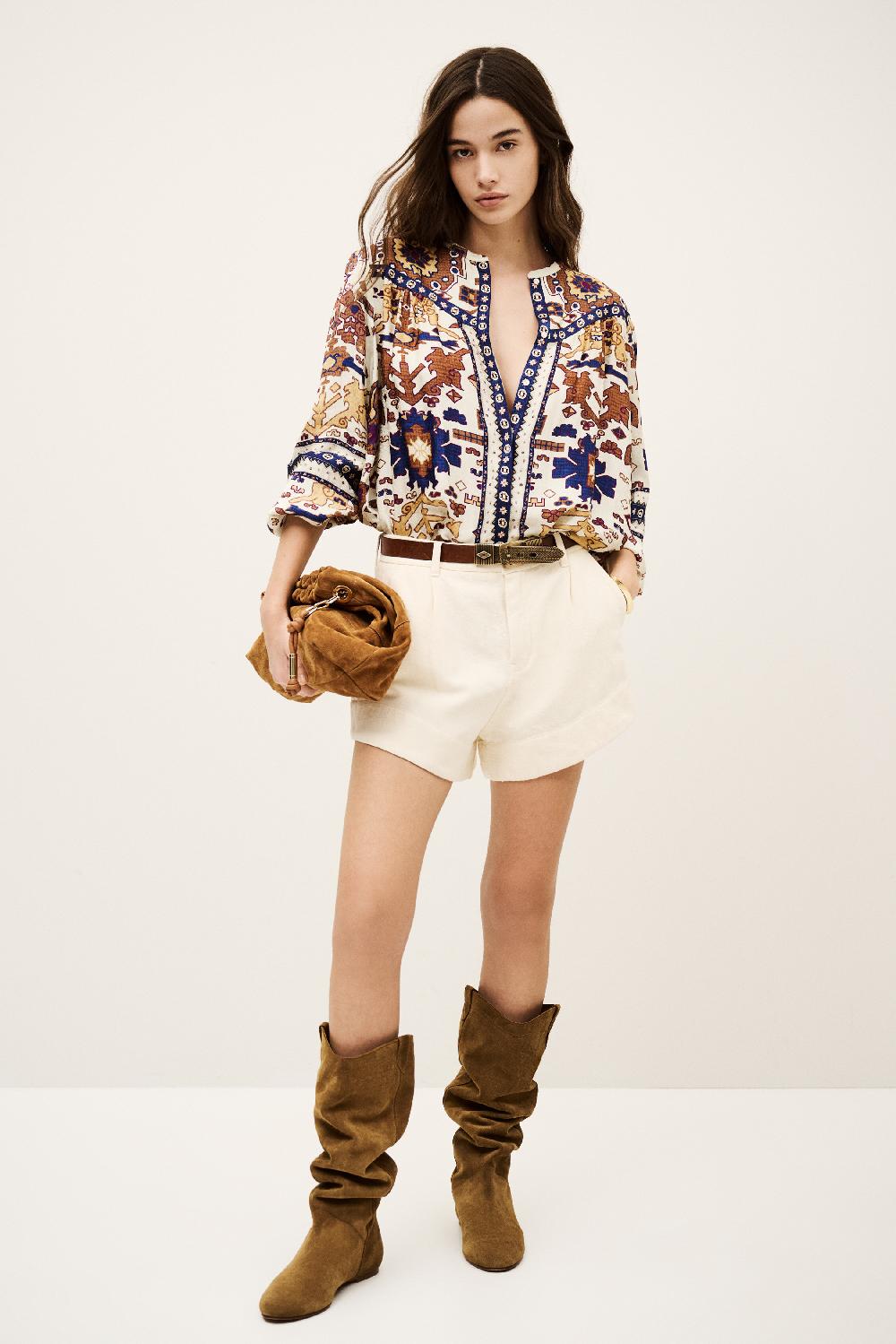 ba&sh Short Ample Roma Blanc Ecru