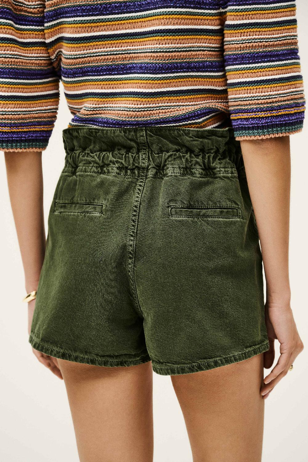 Ba&sh Short Court Droit Fabo Kaki