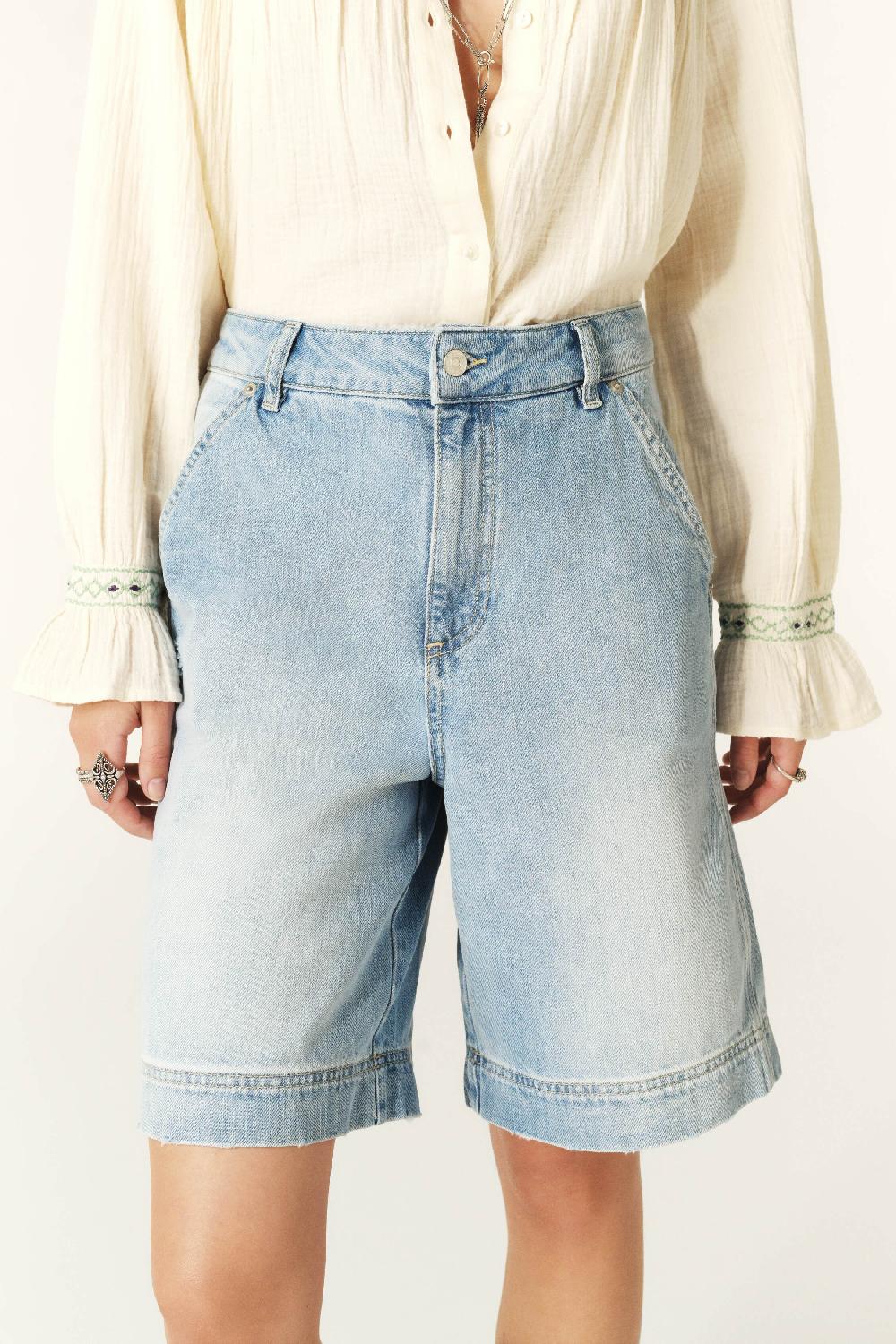 Ba&sh Short En Denim Jodd Bleu