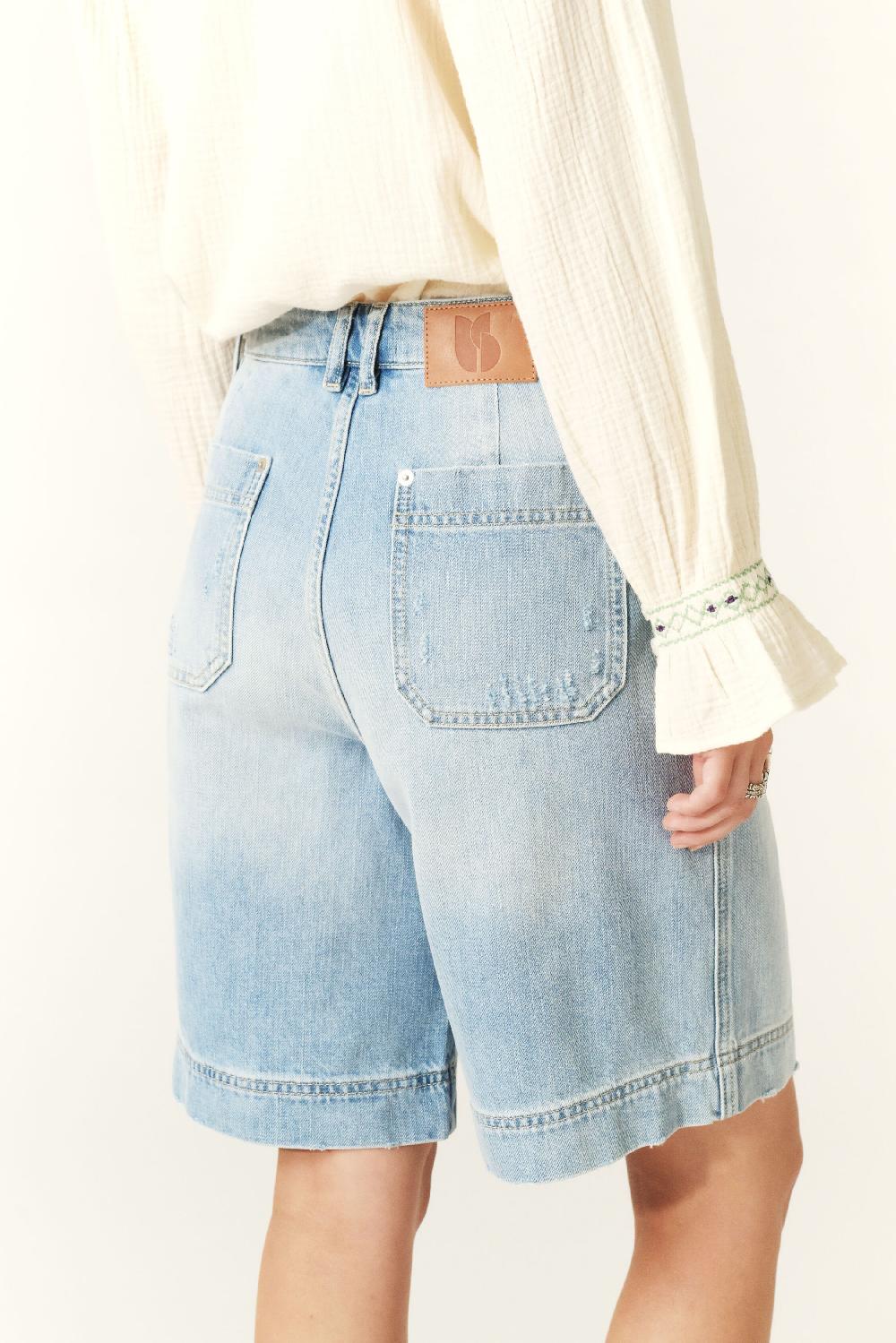 Ba&sh Short En Denim Jodd Bleu