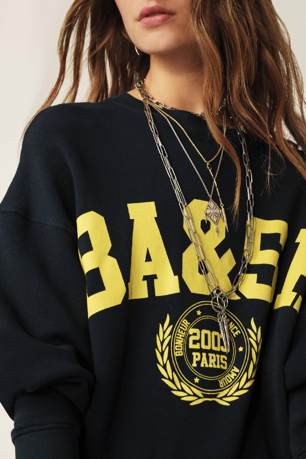 Ba&sh Sweat Croppé Benjamin Marine