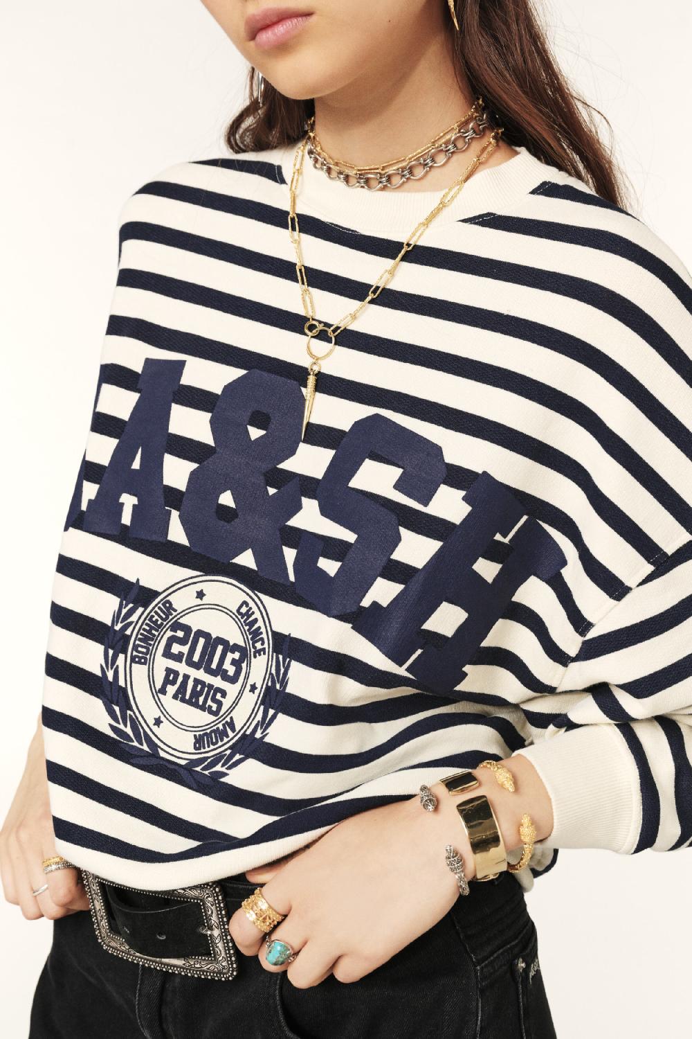 Ba&sh Sweat Croppé Benjamin Navy