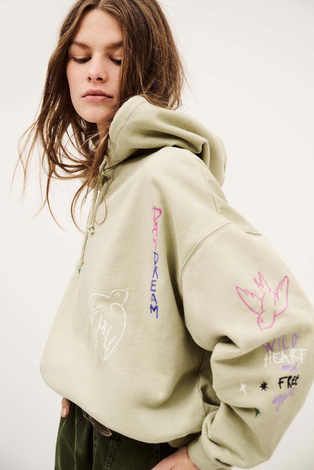 Ba&sh Sweatshirt à Capuche Oasis Vert