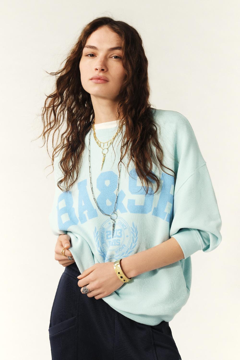 Ba&sh Sweatshirt Benjamin Bleu